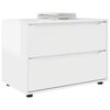 vidaXL Armoire de rangement Blanc brillant 80 x 48 x 57 cm