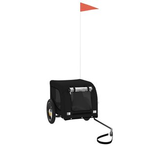 vidaXL Remorque de vélo pour animaux de compagnie noir