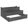 vidaXL Lit sur&eacute;lev&eacute; de jardin gris 120x120x56 cm bois massif de sapin