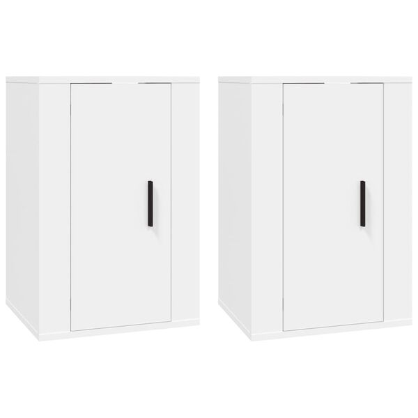 vidaXL Meubles TV muraux 2 pcs Blanc 40x34,5x60 cm
