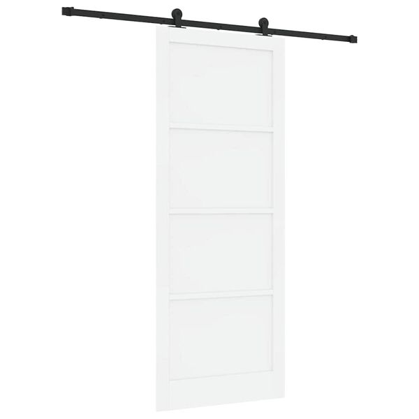 vidaXL Porte coulissante ORKDAL Blanc 93 x 232 cm Pin massif