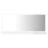vidaXL Miroir de salle de bain Blanc brillant Bois d&rsquo;ing&eacute;nierie