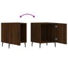 vidaXL Tables de chevet 2pcs ch&ecirc;ne marron 40x40x50cm bois d'ing&eacute;nierie