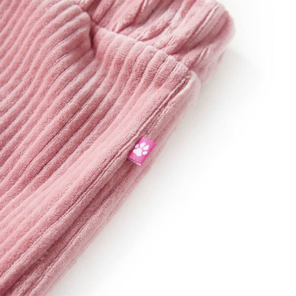 Pantalons pour enfants velours côtelé rose clair 116