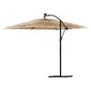 vidaXL Parasol de jardin avec mât en acier marron 269x269x235 cm