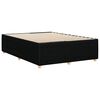 vidaXL Cadre de lit sans matelas noir 140x200 cm tissu