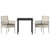 vidaXL Ensemble de salle &agrave; manger pour jardin 3 pcs Gris clair