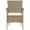 vidaXL Ensemble à manger de jardin 3 pcs Beige