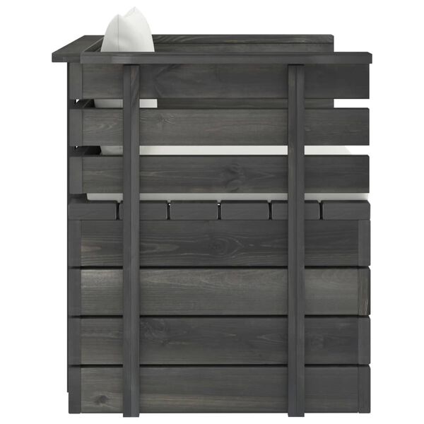 vidaXL Fauteuil de jardin avec coussins Bois de pin