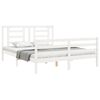 vidaXL Cadre de lit sans matelas blanc 160x200 cm bois massif
