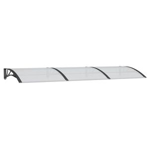 vidaXL Auvent de porte Noir 300x100 cm Polycarbonate