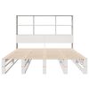 vidaXL Lit biblioth&egrave;que sans matelas blanc 120x200 cm bois massif
