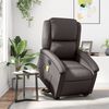 vidaXL Fauteuil inclinable de massage &eacute;lectrique marron fonc&eacute;