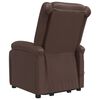 vidaXL Fauteuil de massage Marron Similicuir