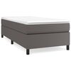 vidaXL Sommier à lattes de lit avec matelas Gris 100x200 cm Similicuir