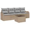 vidaXL Ensemble de canap&eacute; de jardin 5 pc 4-Nombre de places