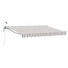 vidaXL Auvent r&eacute;tractable &eacute;lectrique Gris clair et blanc 4,5 &times; 3,5 m