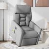 vidaXL Fauteuil inclinable de massage &eacute;lectrique Gris clair Tissu