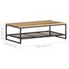 vidaXL Table basse 110x60x35 cm Bois de r&eacute;cup&eacute;ration massif