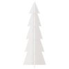 vidaXL Arbre de No&euml;l en bois pour d&eacute;coration blanc 112 cm pin massif