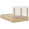 vidaXL Lit de Rangement Ch&ecirc;ne Sonoma 135 x 190 cm Bois d'ing&eacute;nierie
