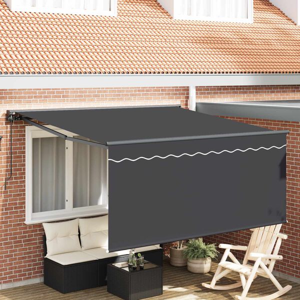 vidaXL Auvent R&eacute;tractable Anthracite 350 x 300 cm
