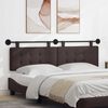 vidaXL T&ecirc;te de lit suspendue Marron fonc&eacute; 190 x 55 x 5 cm tissu