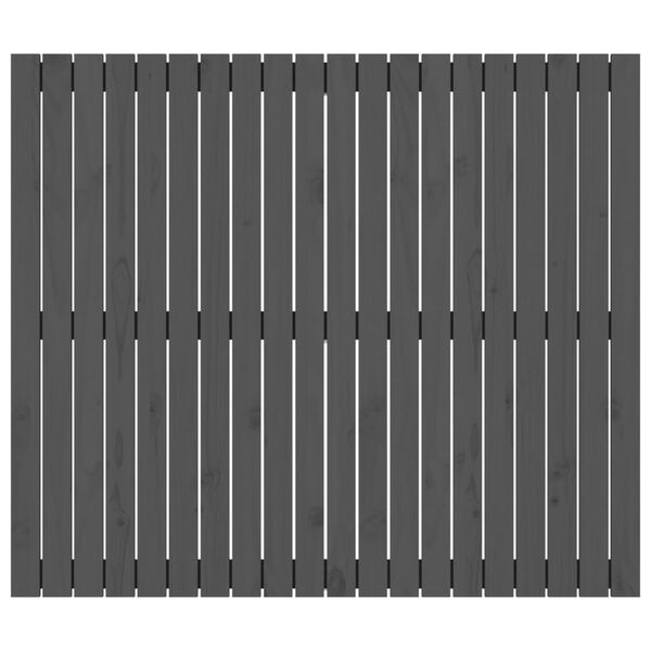 vidaXL T&ecirc;te de lit murale Gris 127,5x3x110 cm Bois massif de pin