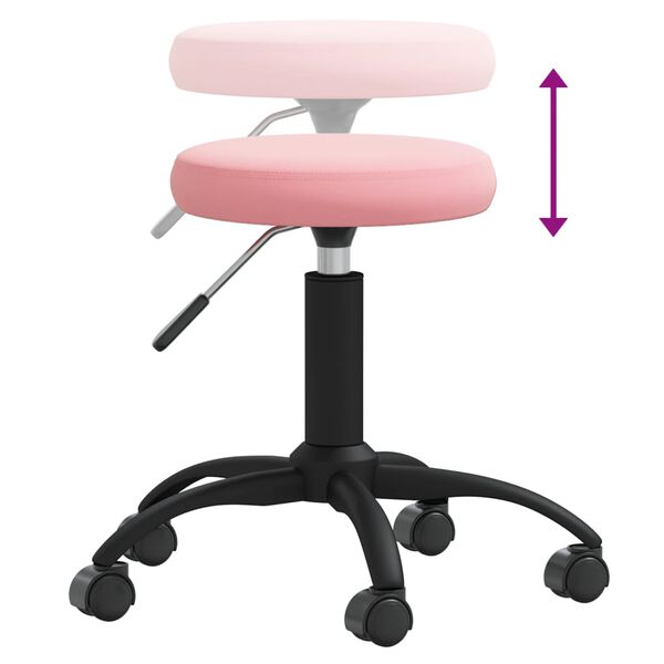 vidaXL Tabouret de massage Velours Rose