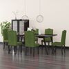 vidaXL Chaises &agrave; manger lot de 6 vert fonc&eacute; velours