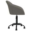 vidaXL Chaise pivotante de bureau Gris fonc&eacute; Velours