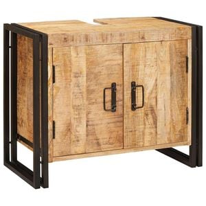 vidaXL Meuble sous &eacute;vier Marron 71 x 33 x 58 cm Bois de mangue massif