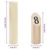 vidaXL Ensemble de jeu Number Kubb 13 pcs sac de transport pin massif
