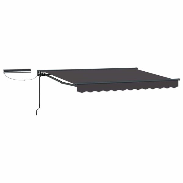 vidaXL Auvent r&eacute;tractable &eacute;lectrique Anthracite 2,5 x 2 m