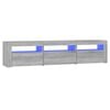 vidaXL Meuble TV avec lumi&egrave;res LED Sonoma gris 180x35x40 cm