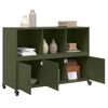 vidaXL Buffet vert olive 100,5x39x72 cm acier