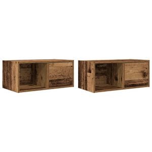 vidaXL Meubles TV 2 pcs vieux bois 60x31x25,5 cm bois d'ing&eacute;nierie