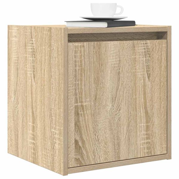 vidaXL Tables de chevet murales 2 pcs ch&ecirc;ne sonoma 38x34x40 cm