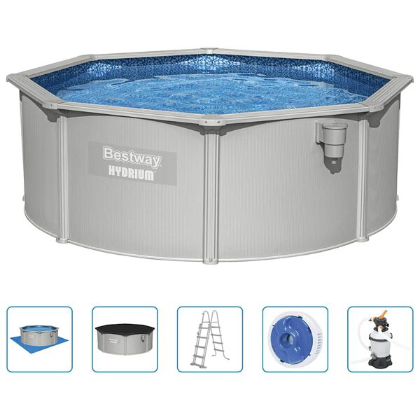 Bestway Piscine encadr&eacute;e hors sol ronde Hydrium 360x120 cm