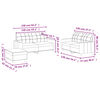 vidaXL Ensemble de canap&eacute;s 3 pcs avec coussins Cappuccino Similicuir