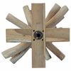 vidaXL Sapin de Noël avec support Marron 60 cm Bois de teck solide