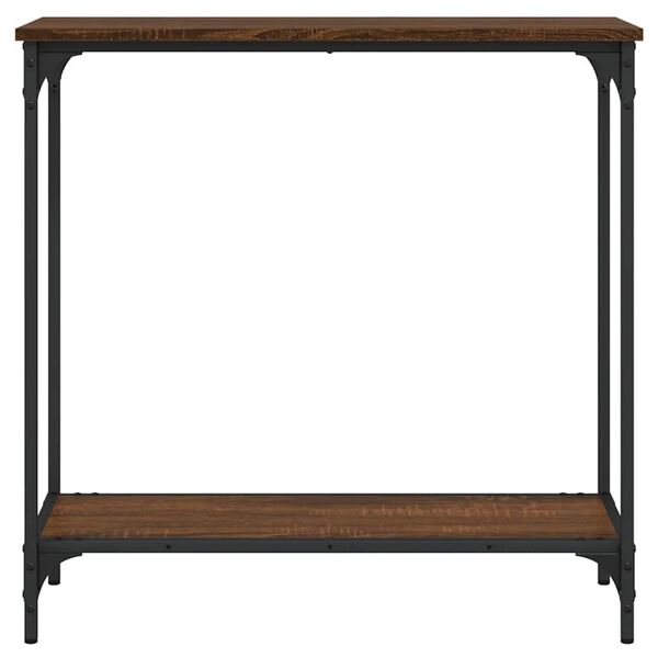 vidaXL Table console ch&ecirc;ne marron 75x30,5x75 cm bois d'ing&eacute;nierie