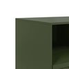 vidaXL Meuble TV vert olive 99x39x44 cm acier