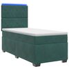 vidaXL Lit boxspring avec matelas Vert fonc&eacute; 90 x 200 cm Velours