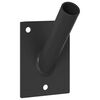 vidaXL Support de Drapeau Noir 10,5 x 7,5 x 0,2 cm Acier