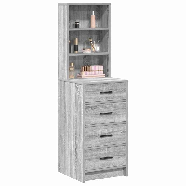 vidaXL Haut Armoire Sonoma gris 40 x 41 x 135 cm Bois d'ing&eacute;nierie