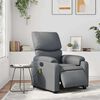 vidaXL Fauteuil de massage inclinable &eacute;lectrique gris similicuir