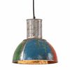 vidaXL Lampe suspendue industrielle 25 W Multicolore Ronde 28,5 cm E27