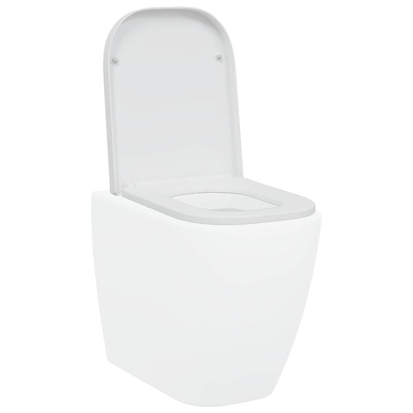 vidaXL Si&egrave;ge de toilette Blanc 47,5 x 35 x 3,6 cm Duroplast