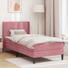 vidaXL Cadre de lit avec matelas Rose 80 x 200 cm Velours